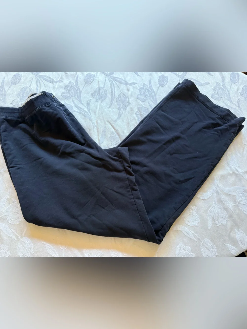 Anne Klein Navy Blue Cotton Sweat Pants